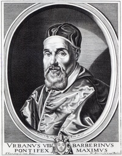 Pope Urban VIII, engraved by Willem Outgertsz Akersloot by Simon Vouet
